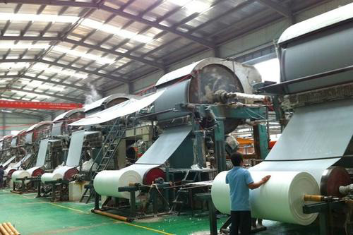 造紙工業生產圖